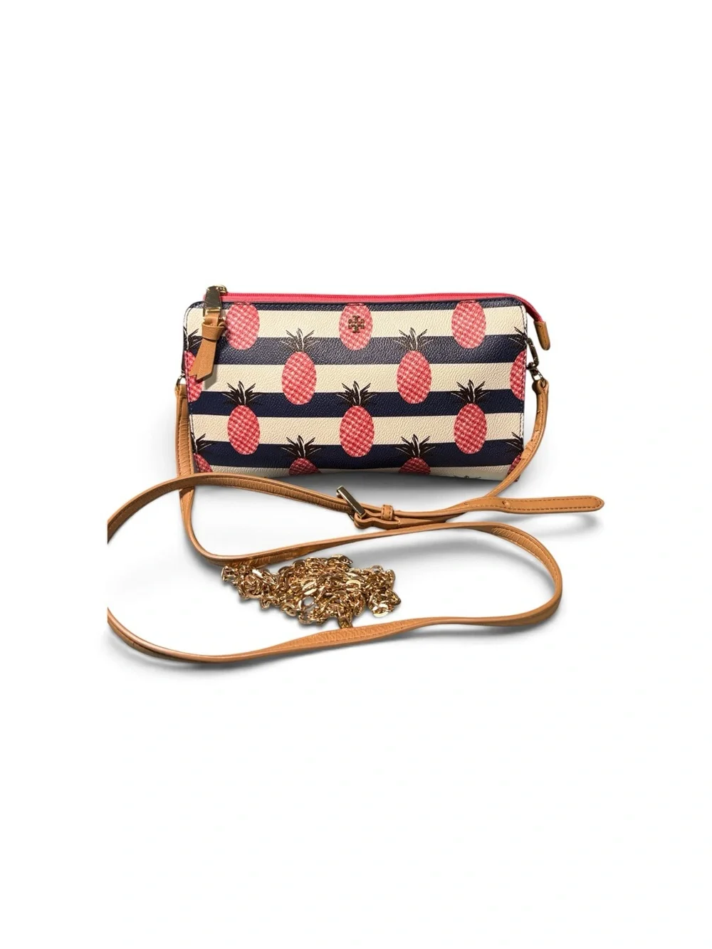 Tory Burch Kerrington Pineapple Printed Crossbody Bag